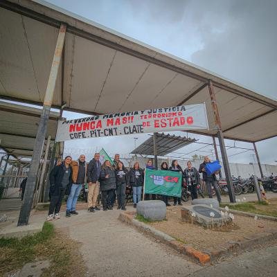 Nunca más - Pancarta Unidad 6 - Punta de Rieles