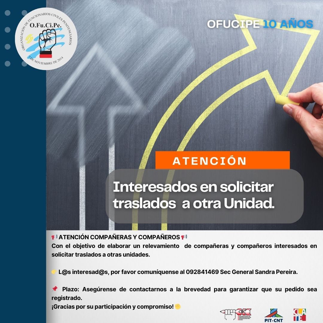 Aviso a compañeras y compañeros.