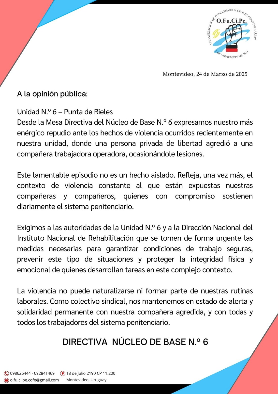 Agresion Unidad 6