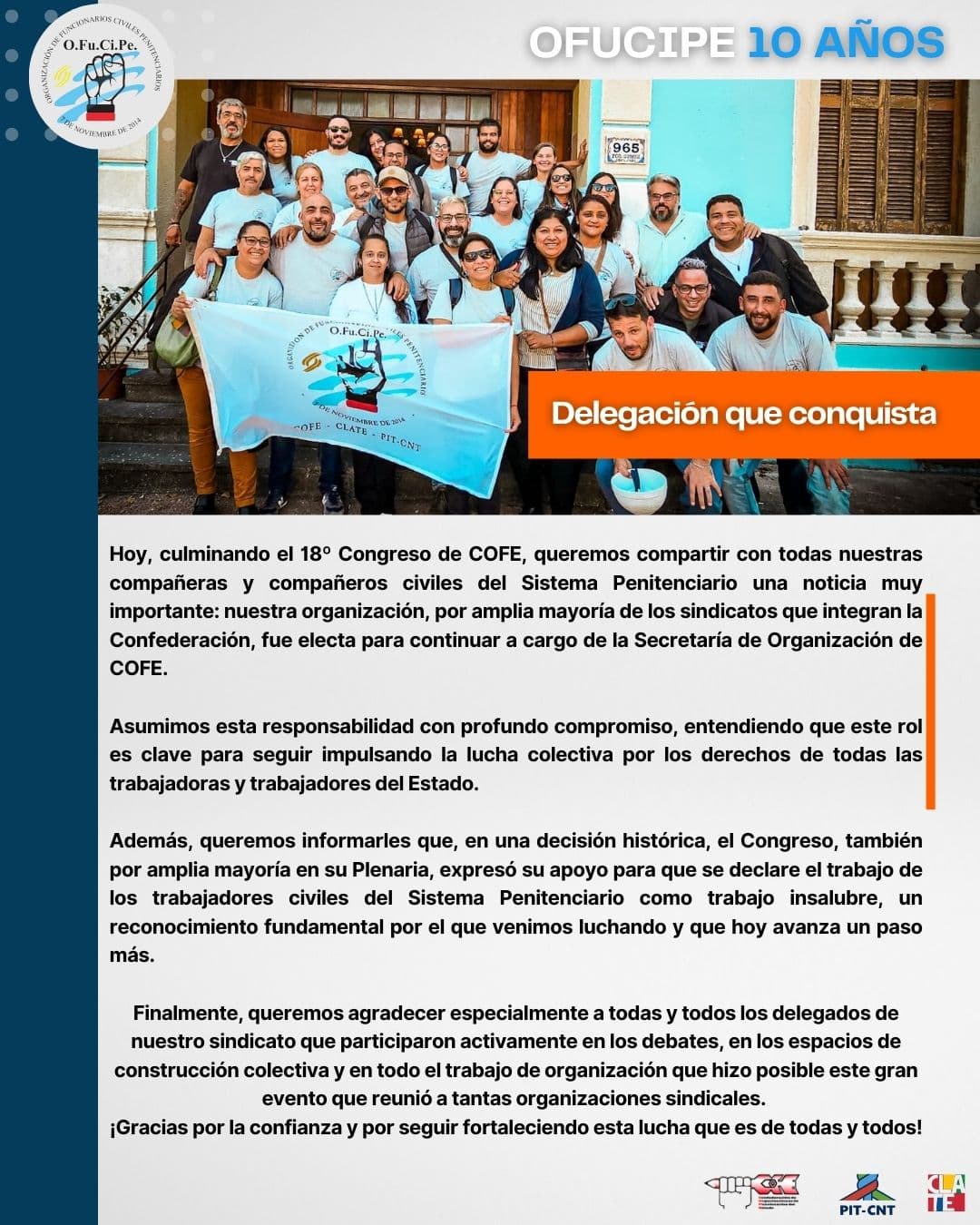 Delegacion Ofucipe Congreso COFE