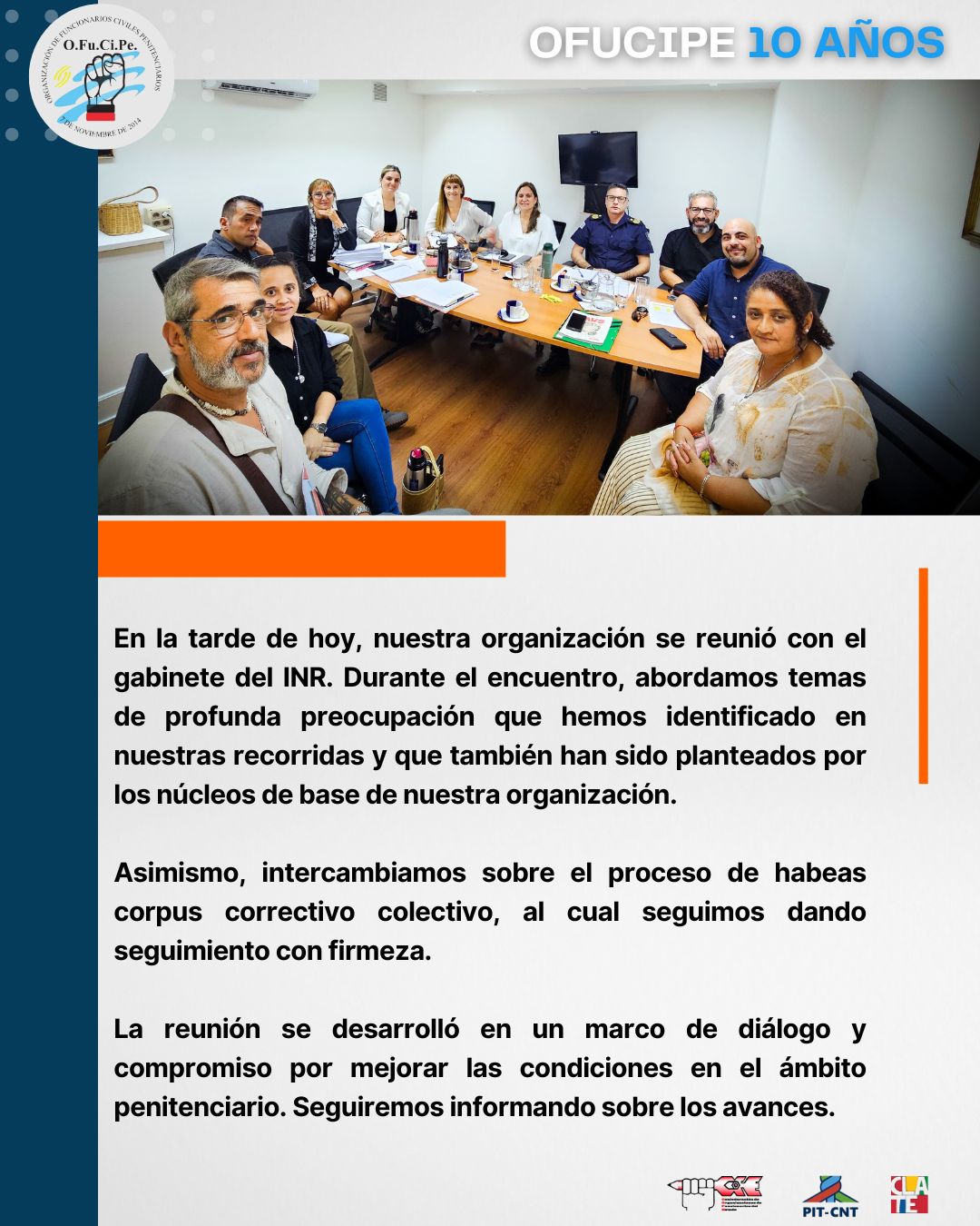 Nos reunimos con el Gabinete del INR.